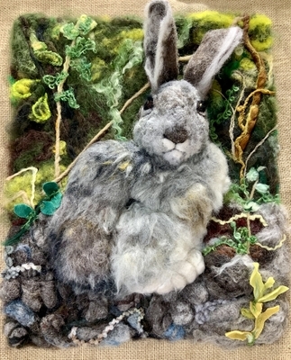 100% wool fibre felted                                               SOLD