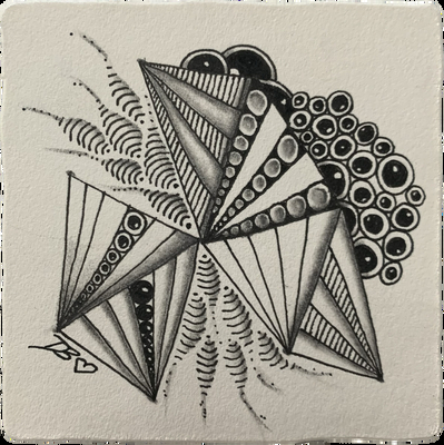 zentangle black on white munchin indyrella caviar.PNG